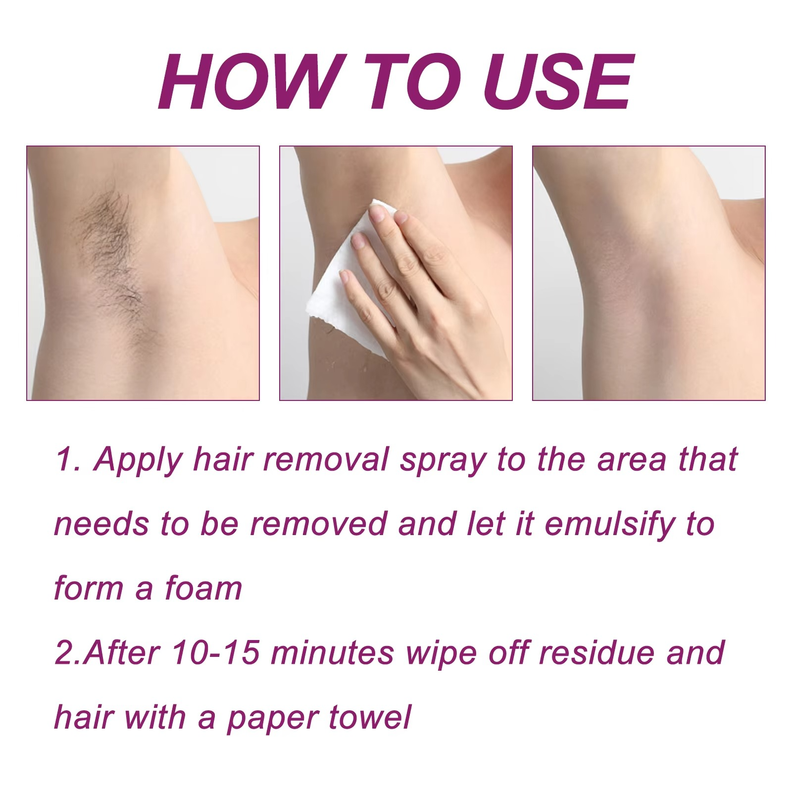 OceAura Painless Hair Removal Spray | Silky Beauty Hair Spray