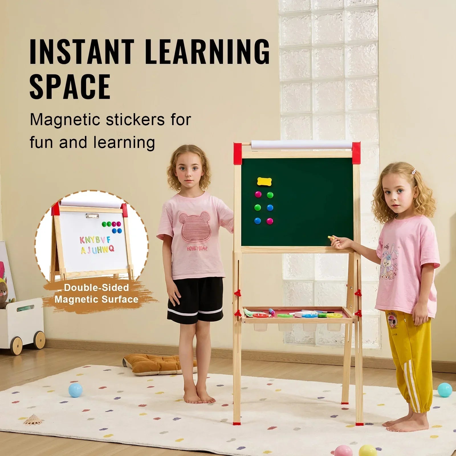 Drawing Board Wooden Double-Sided Kids